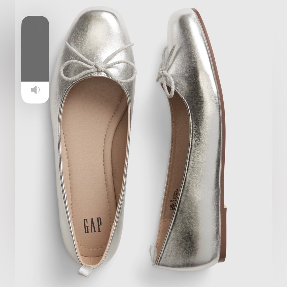 Silver Ballerina Flats NWOT